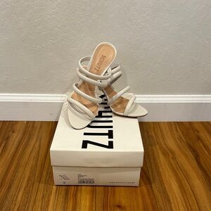 SCHUTZ Cream Strappy Heels